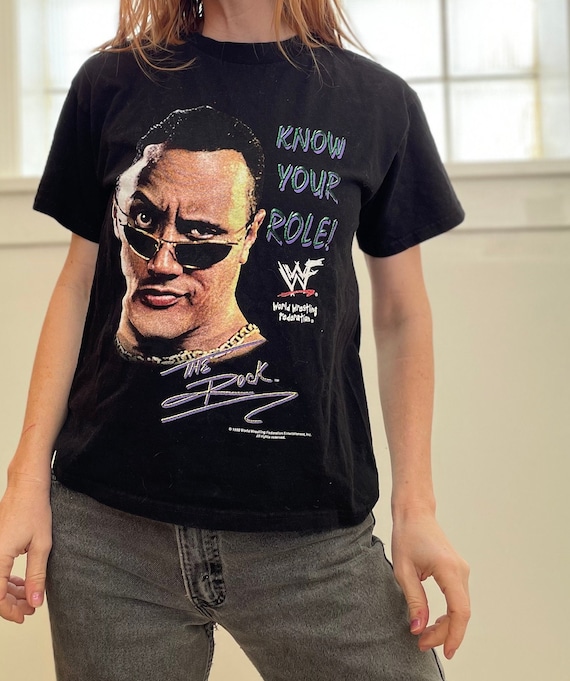 ヴィンテージ 90年代 ザ・ロック シャツ // ヴィンテージ WWF