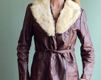 Vtg 70s OXBLOOD LEATHER JACKET // Vintage Womens Medium Vtg 70s OXBLOOD LEATHER JACKET // Vintage Womens Medium
