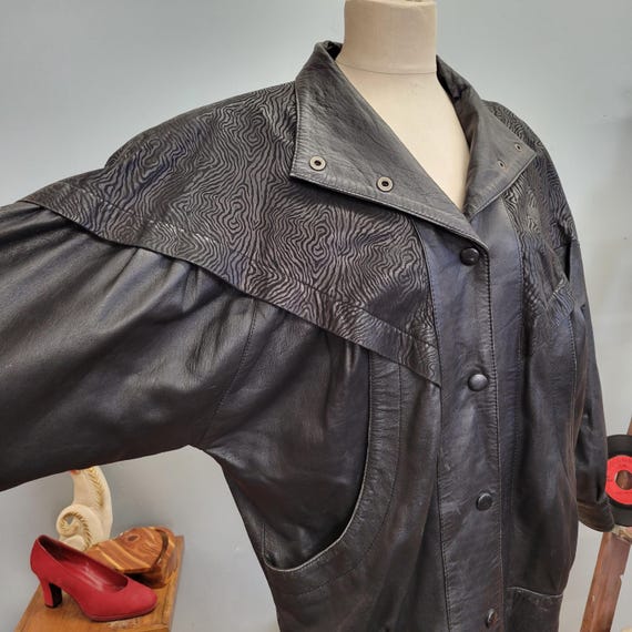 LUIKヴィンテージ1980s padded leather jacket - ジャケット・アウター