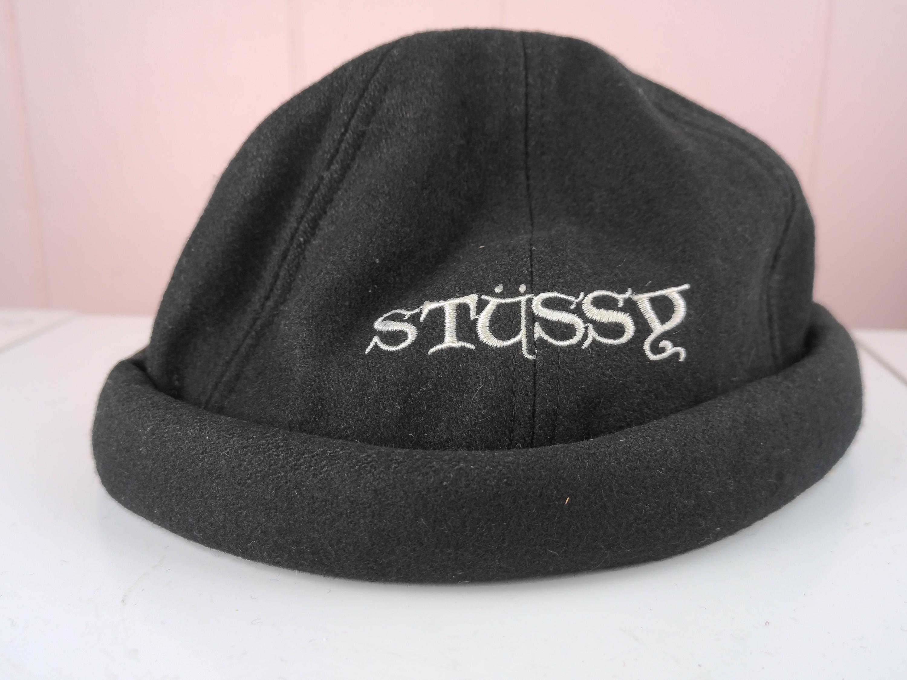 Vtg 90s STUSSY Hat, Black Felt Bowler Cap - Etsy
