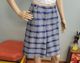 VTG 50s DŁUGIE SZORTY, Kraciaste gaucho szerokie nogawki