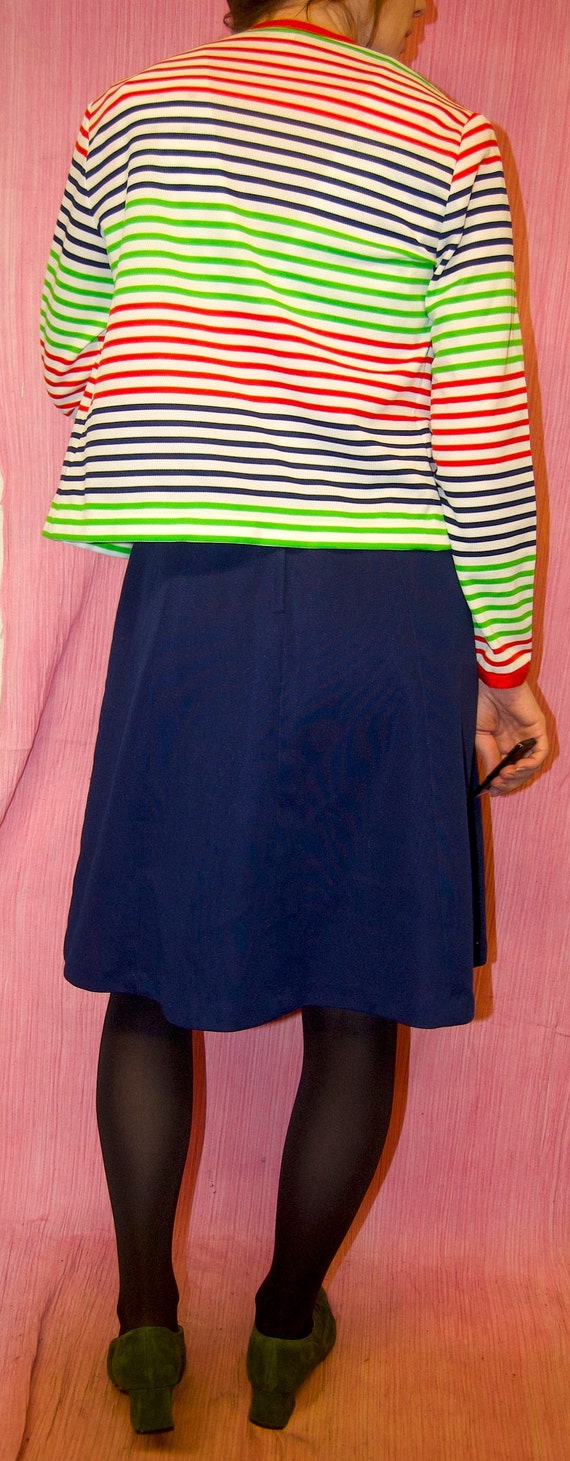 SALE! Vintage 1960s Neon STRIPED & Checked MOD Mi… - image 6