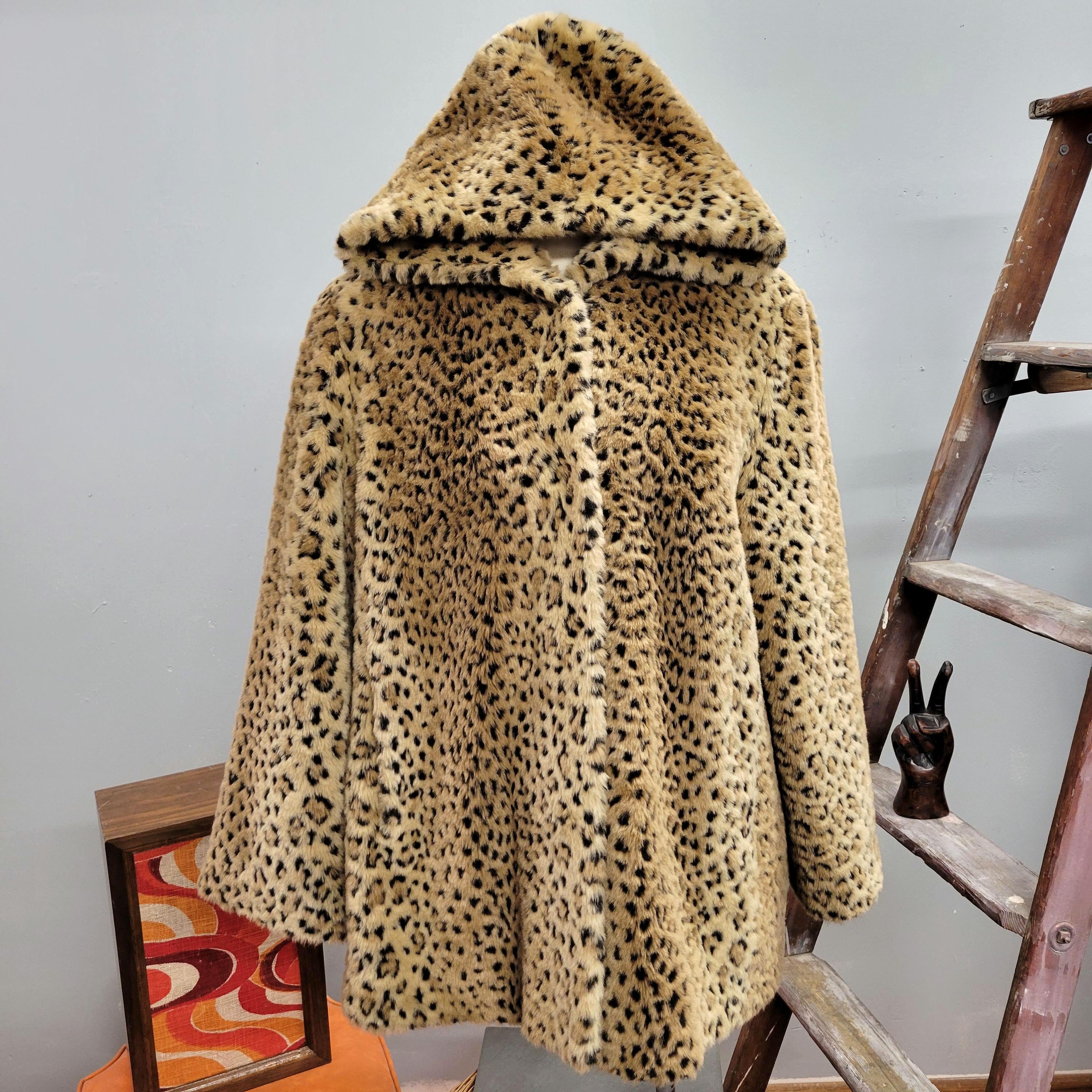 Dongfangaqiao Leopard Jacket Reversible Y2k Jackets Cheetah