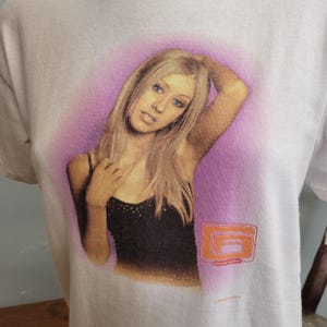 90s クリスティーナアギレラ USA製　ヴィンテージ　チビTシャツ　レディース 90s クリスティーナアギレラ USA製 ヴィンテージ チビTシャツ