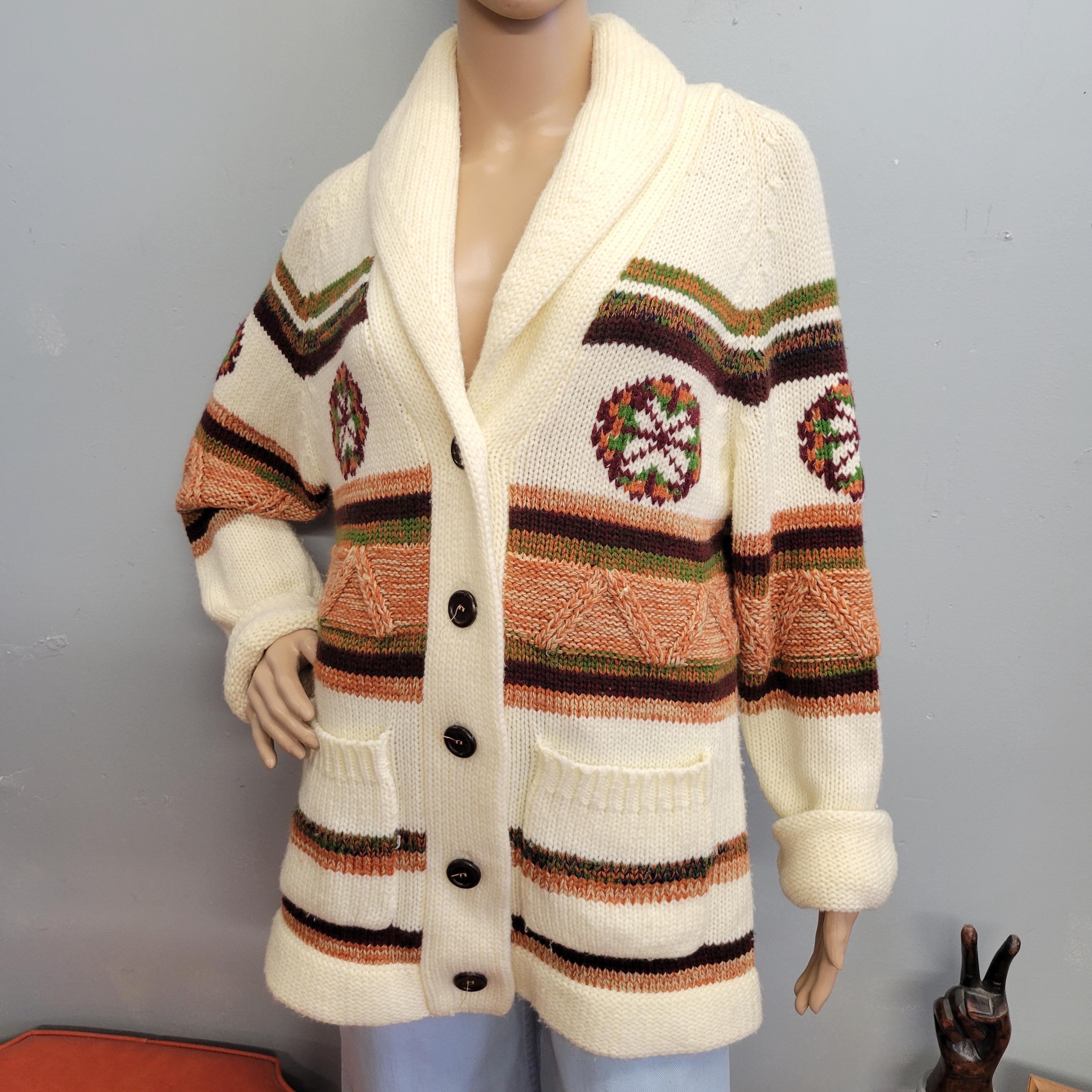 ライ70's PENDLETON cowichan cardigan vintage 70s Pendelton Cowichan style sweater – 86 Vintage