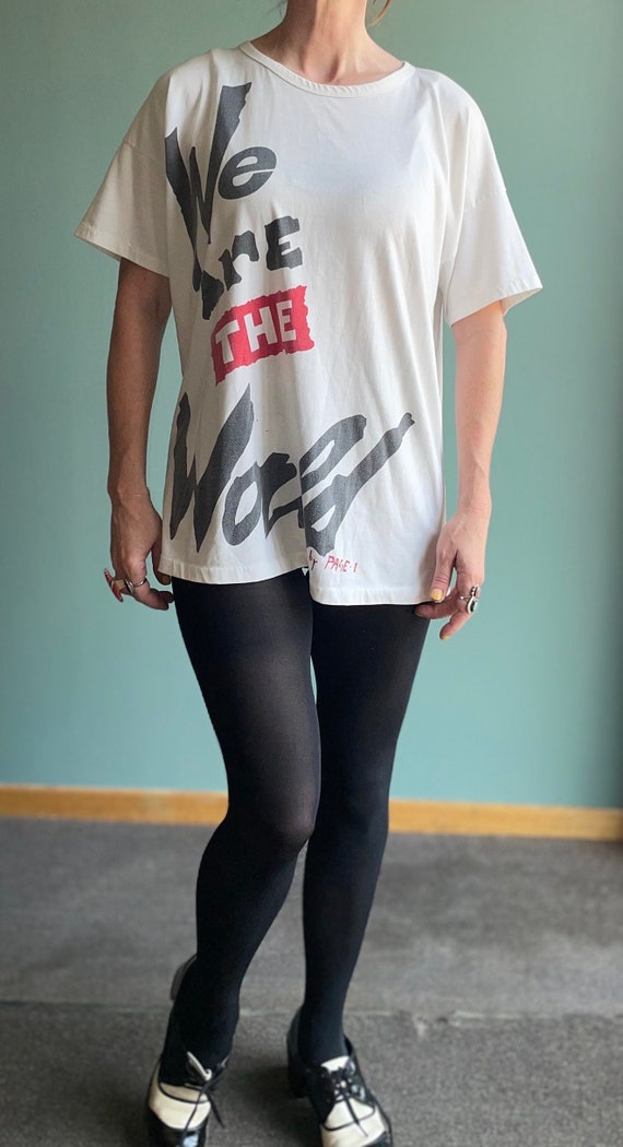 Vintage 80s We are the world shirt / 80s 90s Spel… - image 2