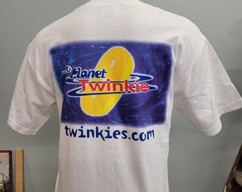Vintage 90s Planet Twinkies T-shirt - Hanes Beefy Tee Adult Small