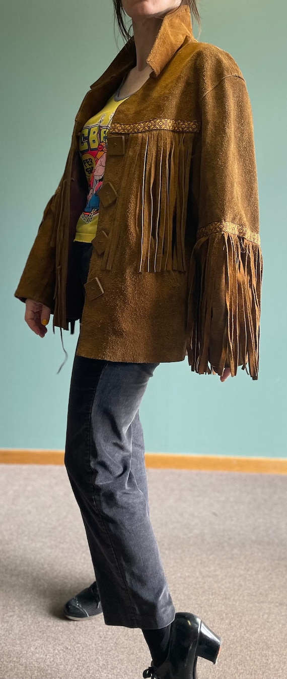 Vtg 70s SUEDE FRINGE JACKET // Vintage Large Tapestry Vtg 70s SUEDE FRINGE JACKET // Vintage Large Tapestry
