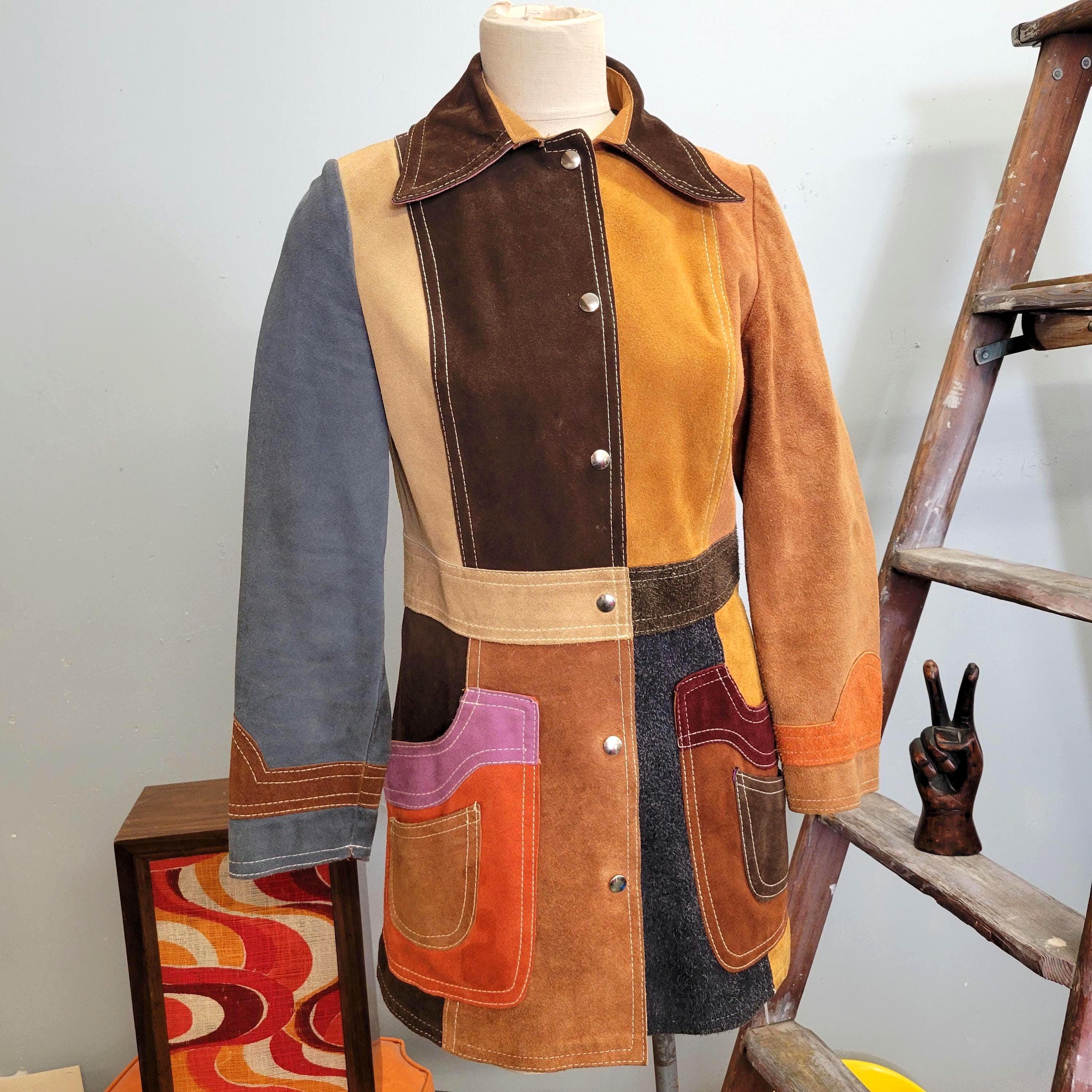 Vtg 60s SUEDE PATCHWORK JACKET : Vintage Gassy Jack Multicolor