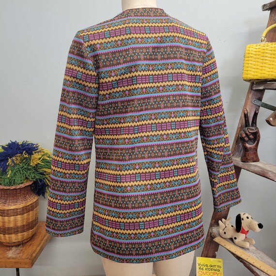 vtg 70s Psychedelic Print Blazer: Vintage Abstrac… - image 8
