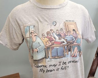 Vintage 80s the Far Side T-shirt: Gary Larson Cartoon Tee Retro