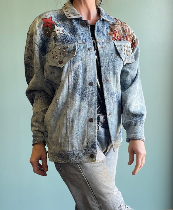 ジャケット・アウター 80s vintage flower denim jeans jacket $_12.JPG?set_id=880000500F