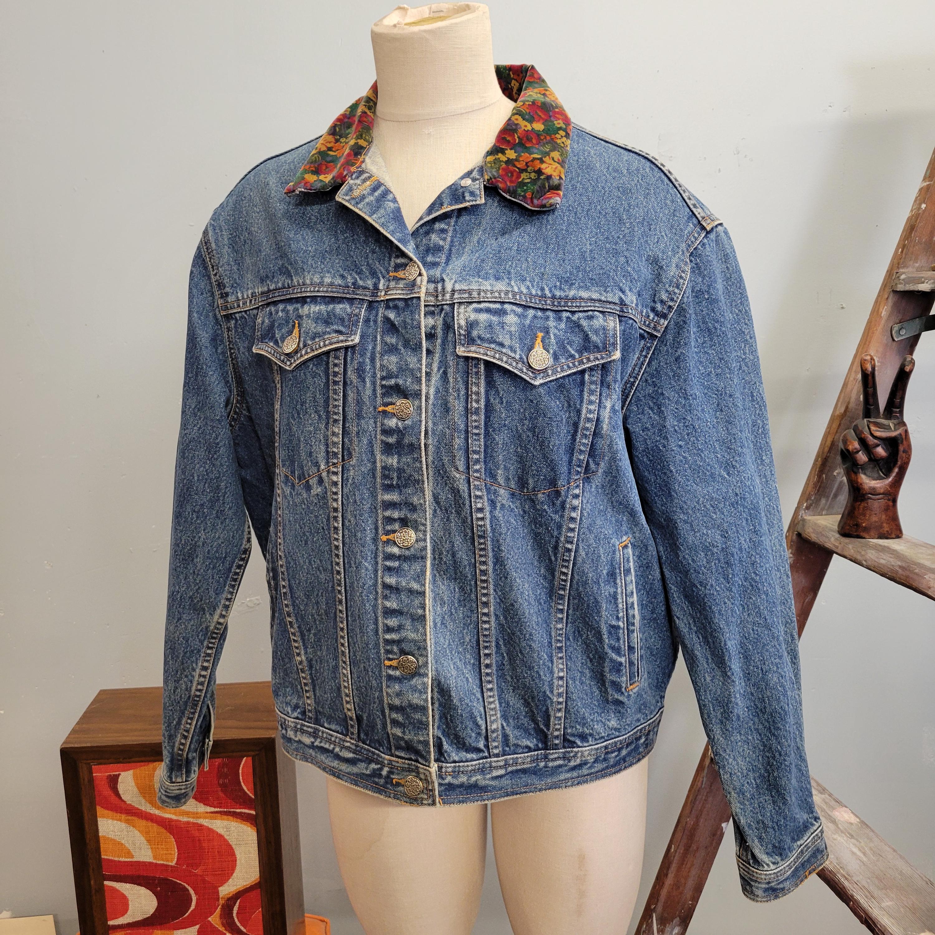Vtg 90s VELVET COLLAR JACKET // Vintage Gap Denim Coat Vtg 90s VELVET COLLAR JACKET // Vintage Gap Denim Coat