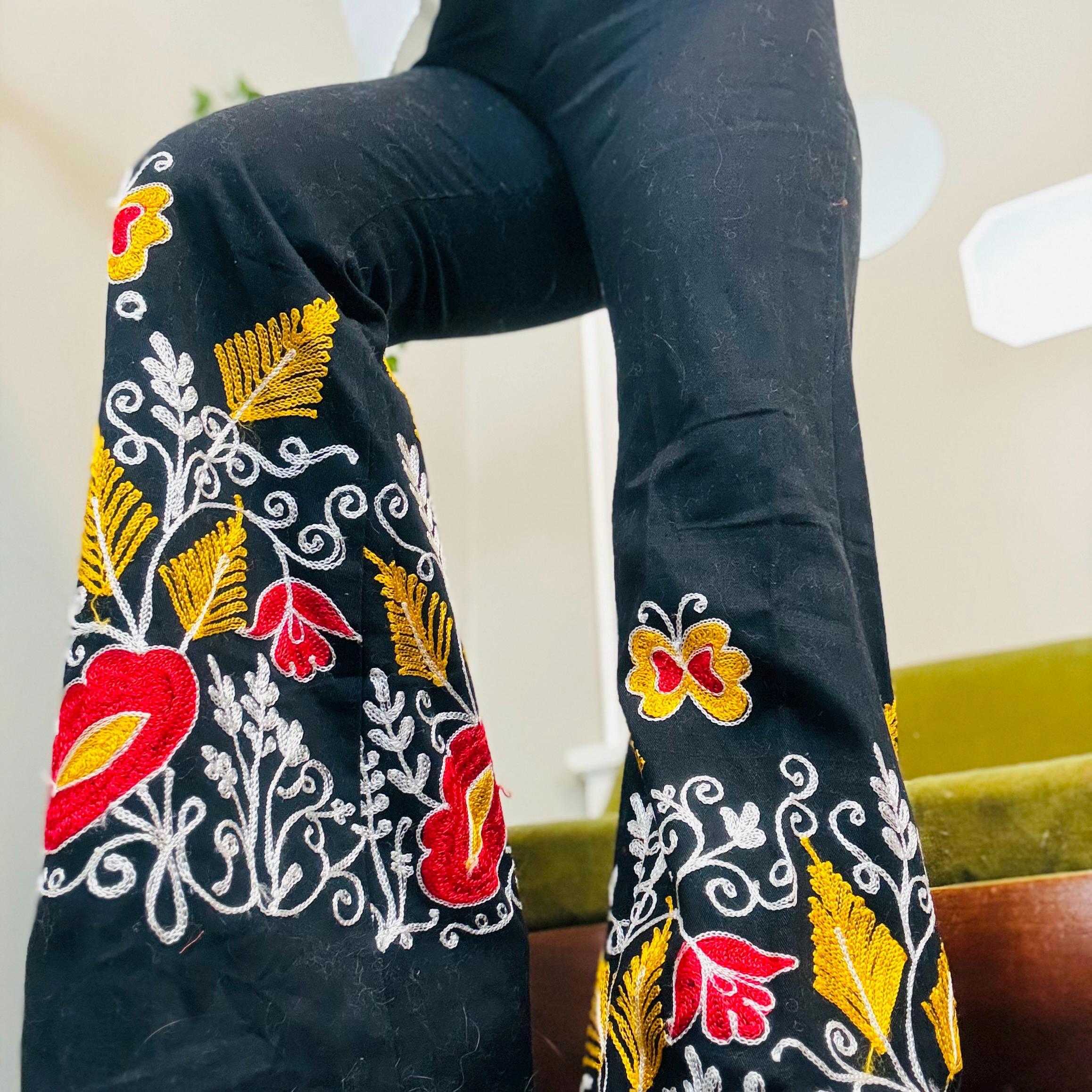 70s Butterfly Jeans - Etsy