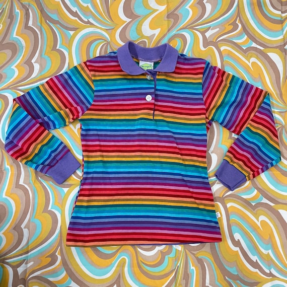 vtg 70s wrangler girls rainbow striped toddler siz