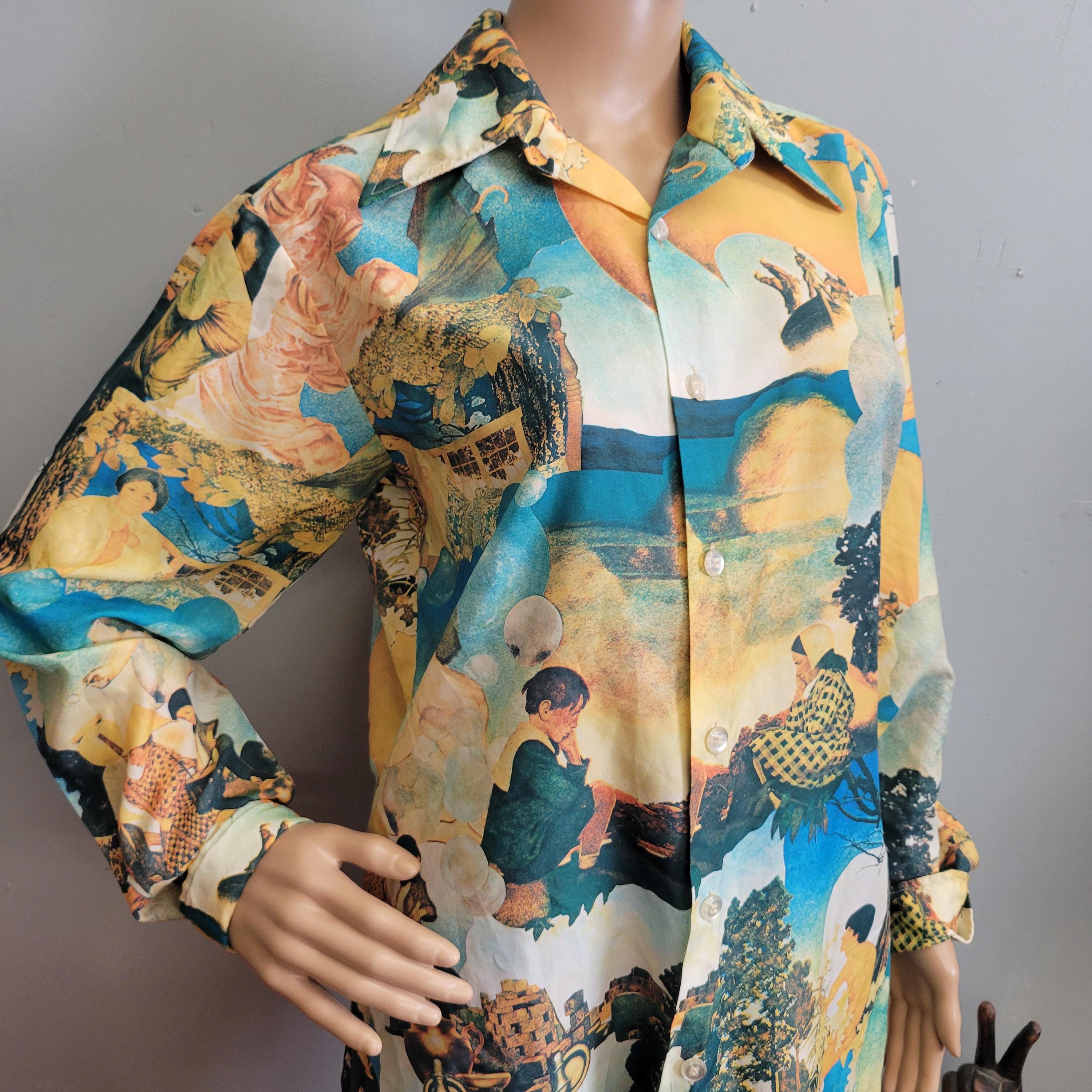 1950s Mens Silk Shirt - Etsy