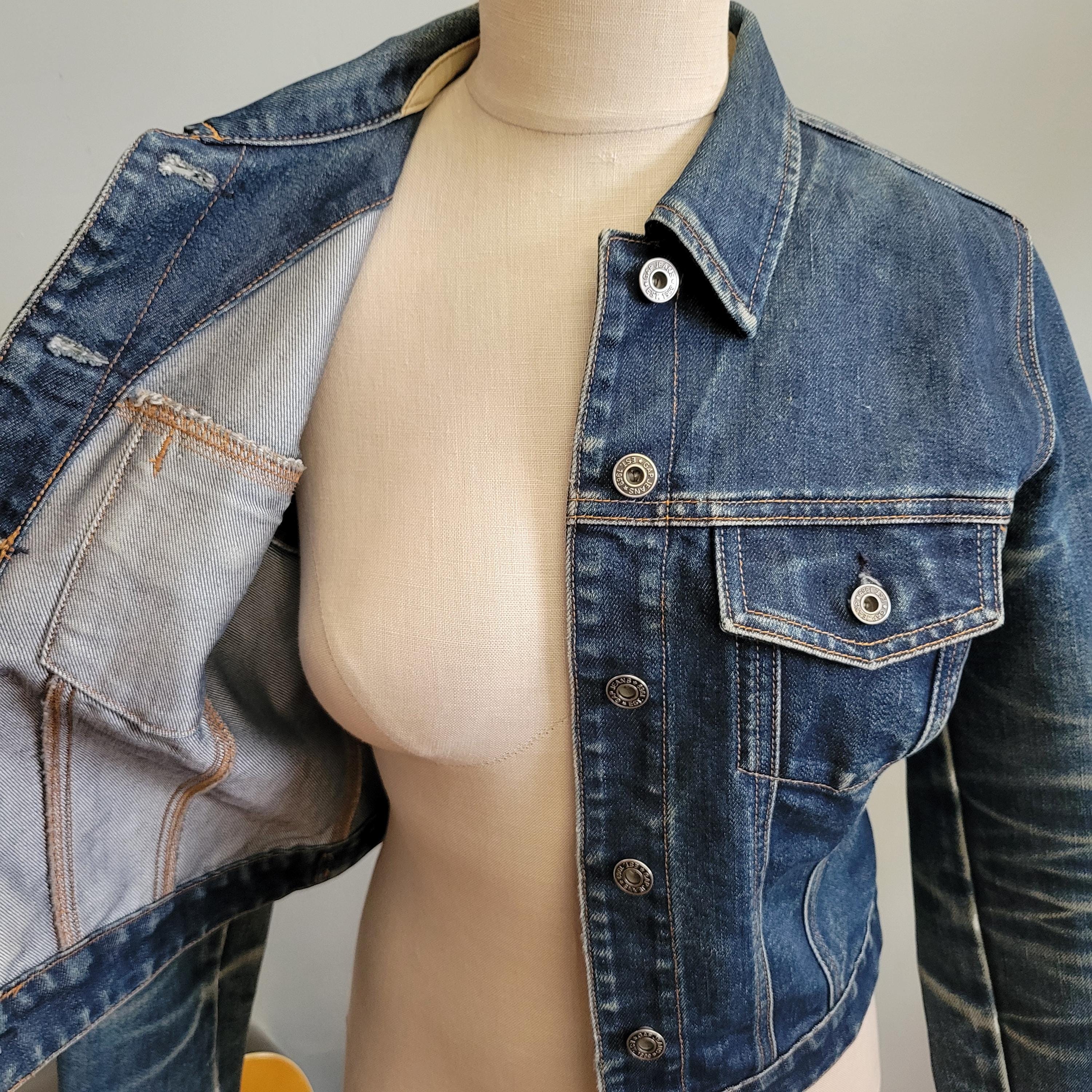 Vtg 90s GAP JEAN JACKET : Vintage Small Type 2 Style Y2k 2000s the 