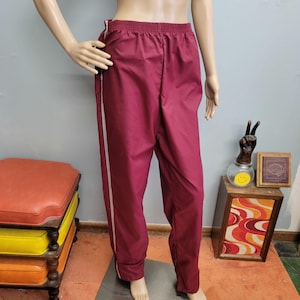 Pantalones deportivos vintage de los 80, pantalones deportivos Sub 4 de nailon con cremallera lateral.