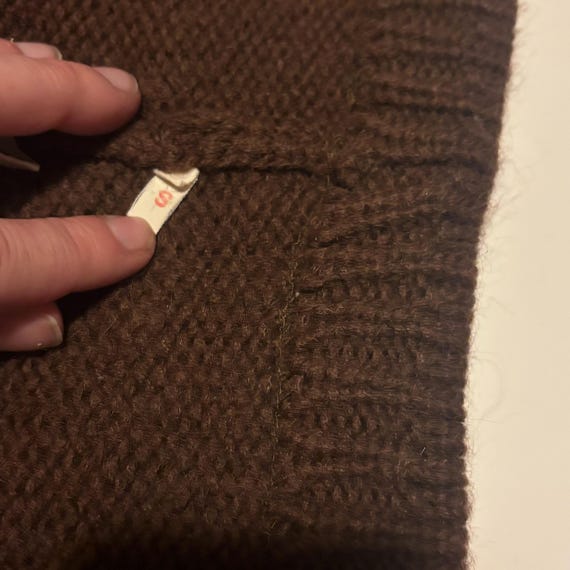 vtg 80s ABSTRACT Pattern Zig Zag LONG SWEATER Wit… - image 8