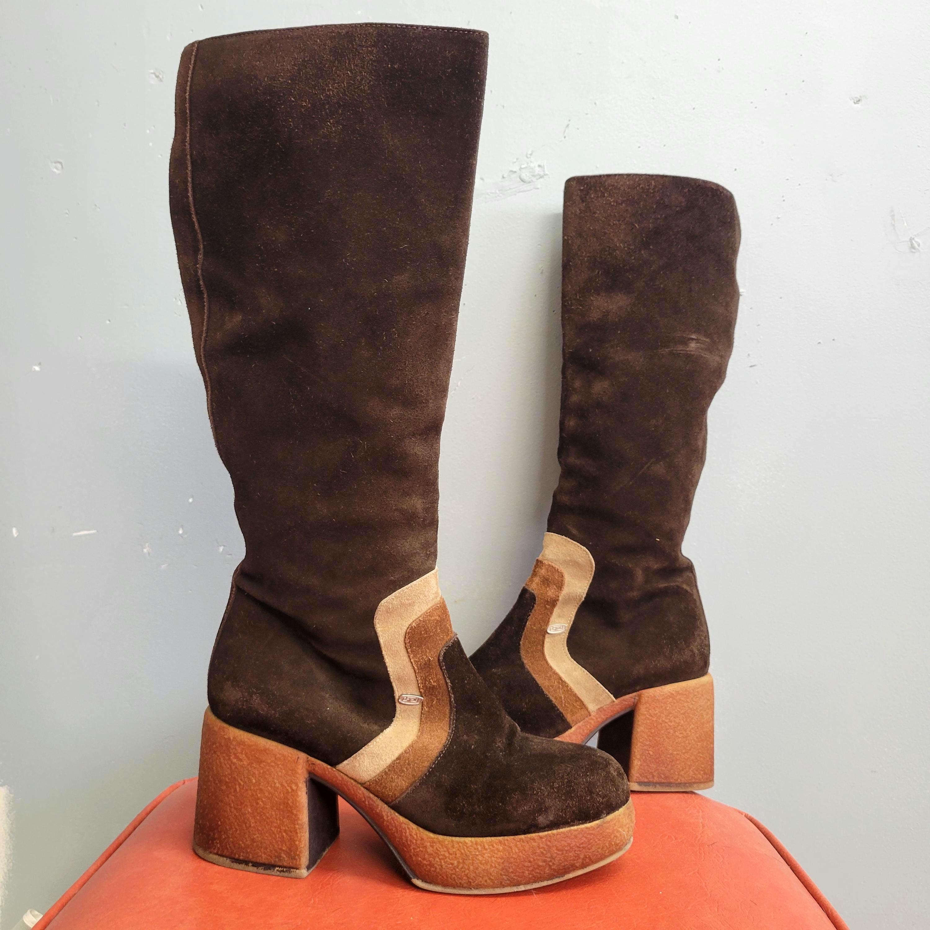 European Vintage SWAMP Suede Boots Vintage Nu-Buck Suede – Planet Cowboy main image 3