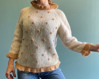 トップス \" vintage mohair \" zip cardigan 60s Vintage 60s/70s Mohair Zip Cardigan