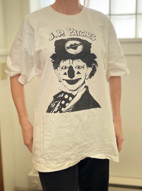 Vintage 80s J.P. Patches the Clown Shirt . Black &