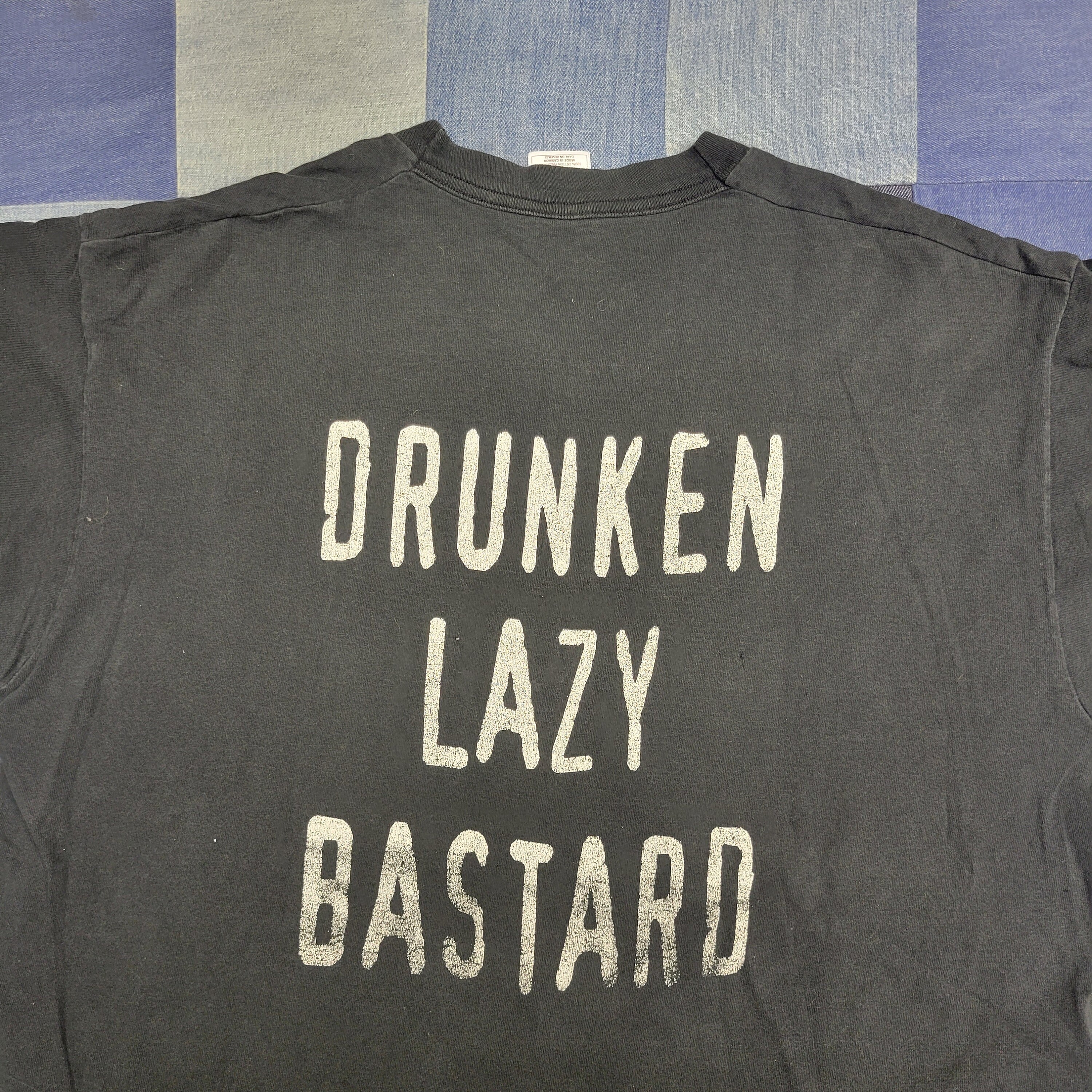 Vtg 90s CANADA PUNK Irish Rock Tee // MAHONES Drunk Lazy Bastard 
