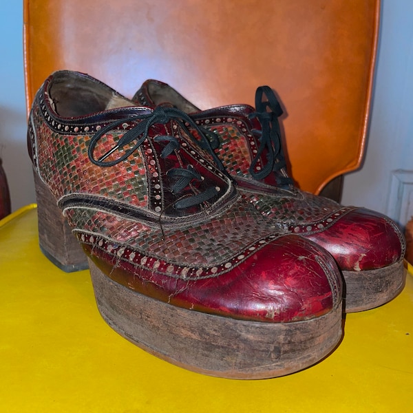 mens vintage platform shoes