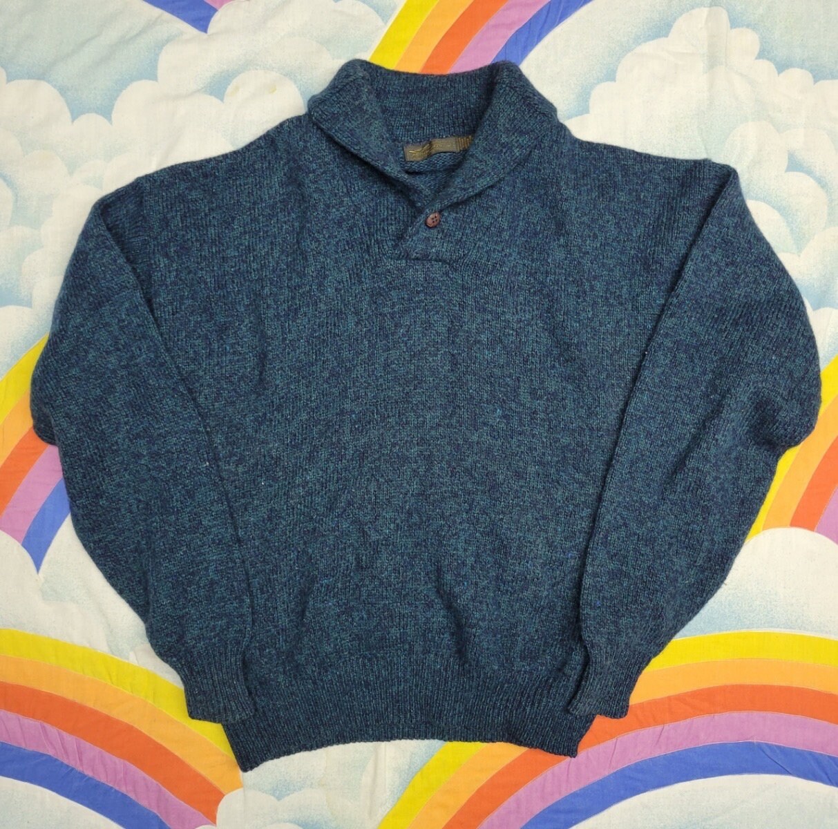 トップス 80s Eddie bauer shawl color knit sweater Vintage 80s Eddie Bauer Shawl Sweater -- Vintage Unisex