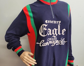 vtg 70s COVENTRY Eagle's BICYCLES UK Hoodie, British Biker Shirt