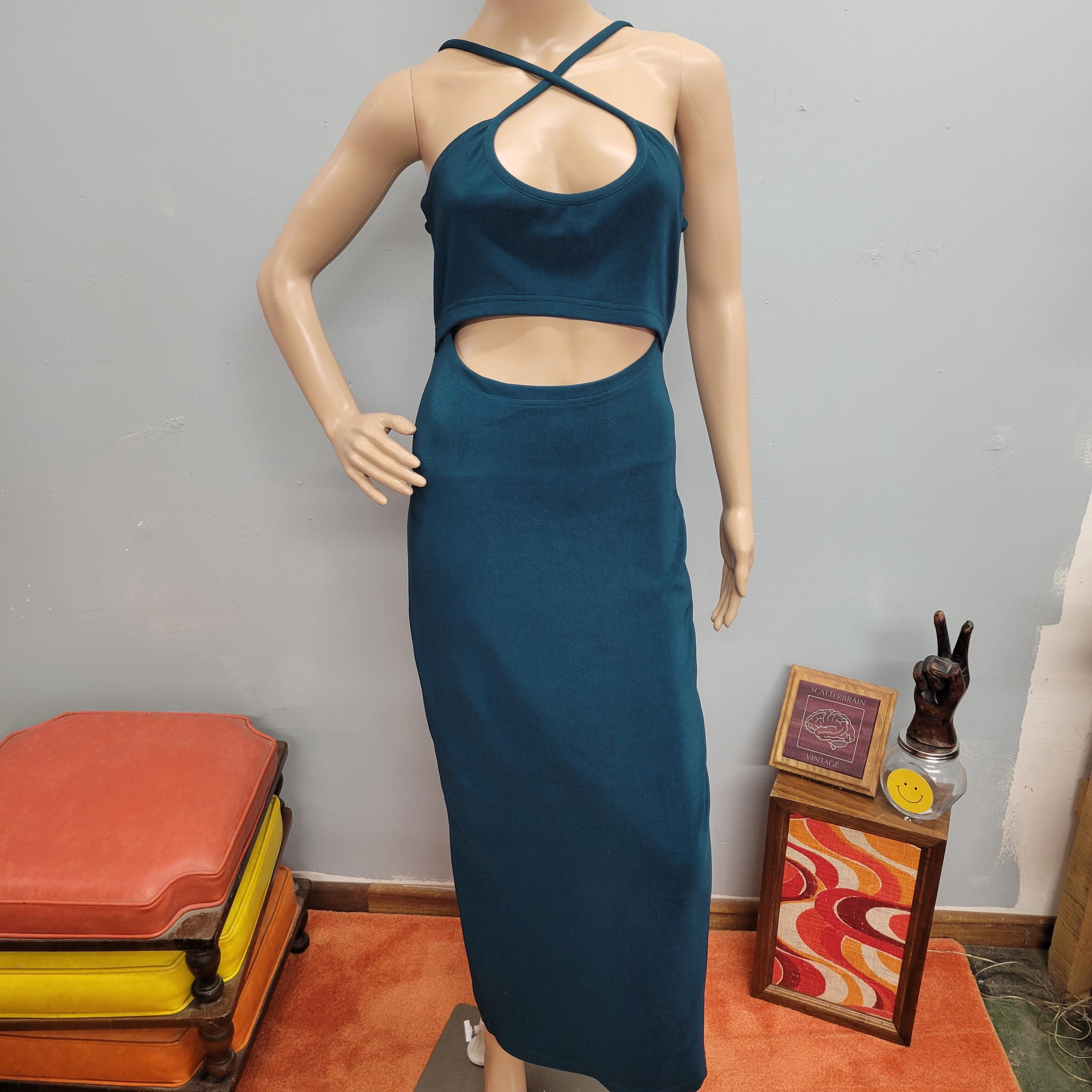 90s tight dress Vintage 90s black lycra tight spaghetti straps mini dress – Mellina Vintage main image 0