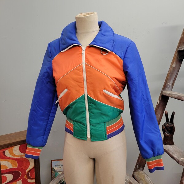 70's Floral Tapestry Ski Jacket