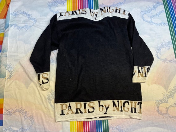 Vintage 80s 90s Hello Paris Sweater // Oversized … - image 4