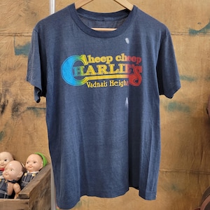 Vintage 70s Cheap Charlies T-Shirt - Vadnais Heights MN
