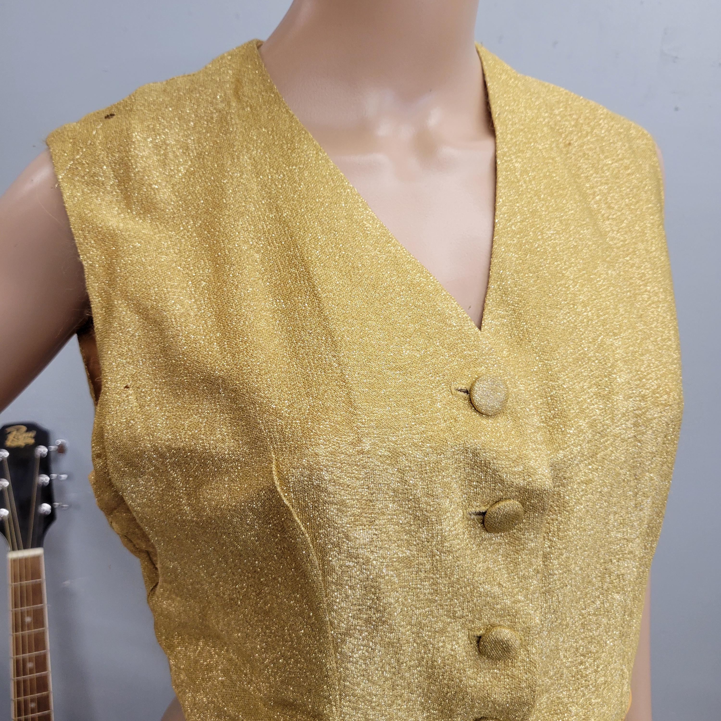 70s Gold Lame Dress - Etsy