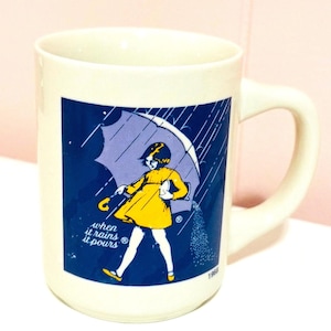 vtg Morton Salt Coffee Cup, 1968 Double Sided Mug