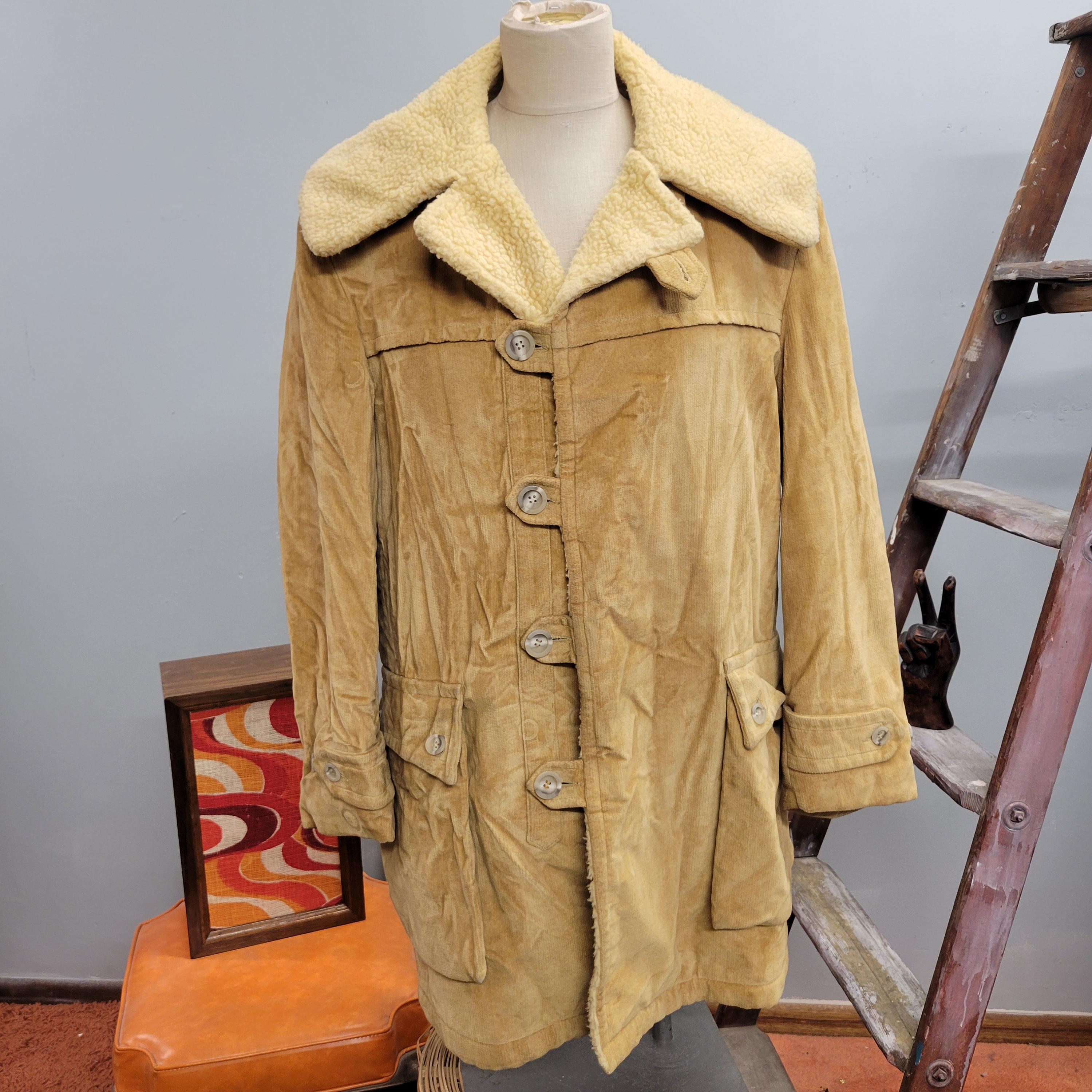 Vtg 70s Corduroy Sherpa Coat - Mens Large Vintage Mcgregor Western