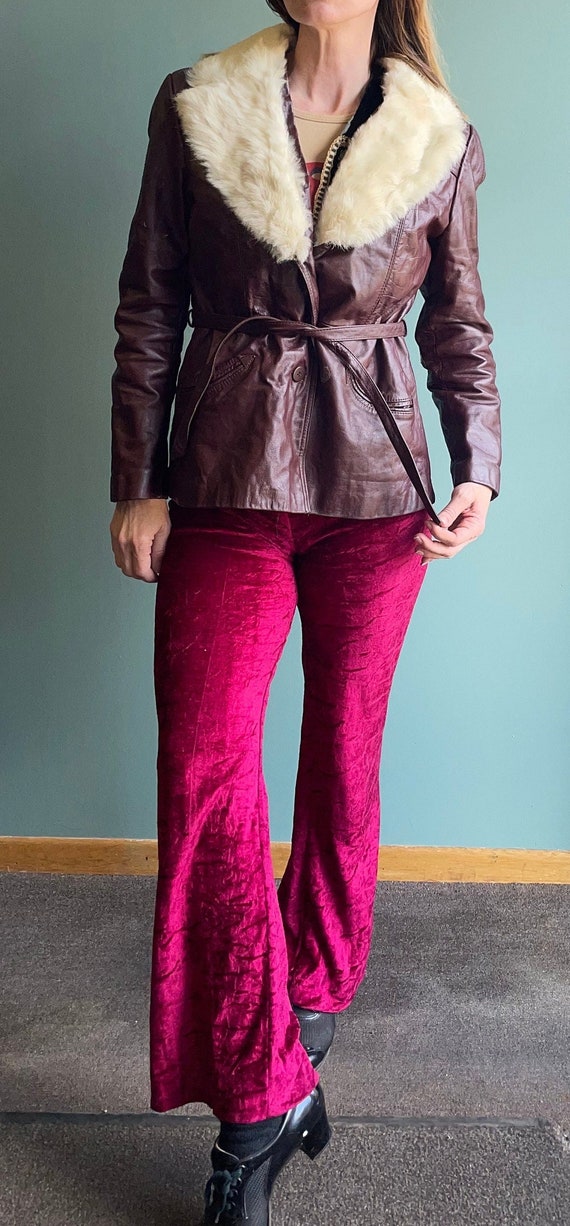 Vtg 70s OXBLOOD LEATHER JACKET // Vintage Womens Medium Vtg 70s OXBLOOD LEATHER JACKET // Vintage Womens Medium
