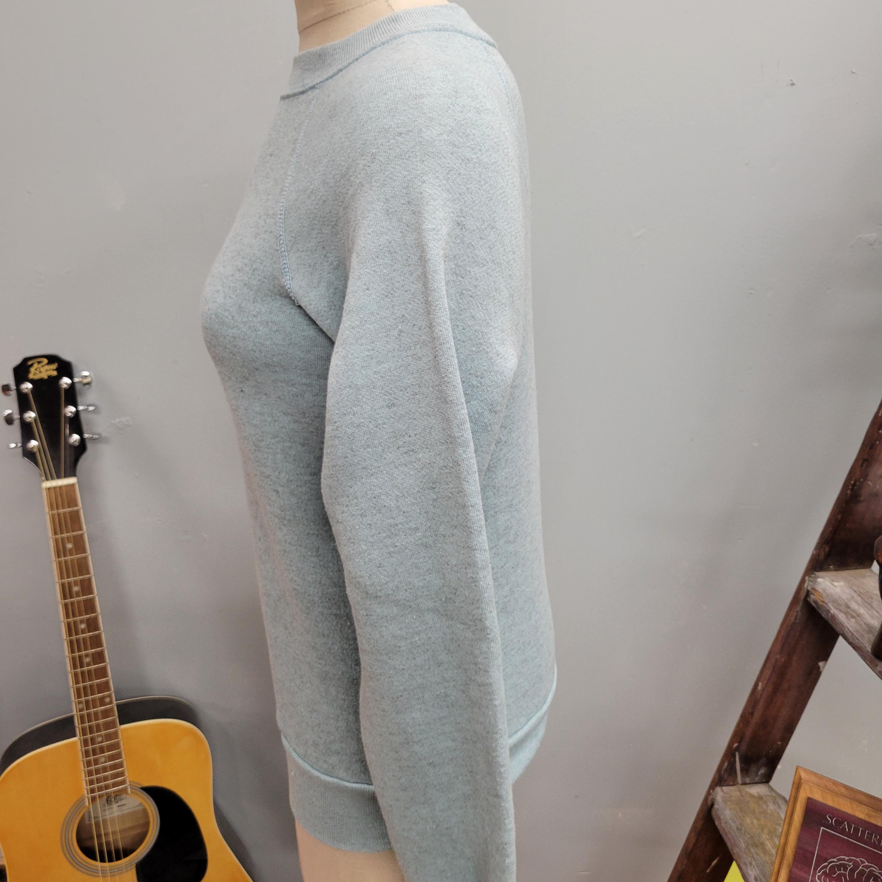 Vtg 70s Pastel Blue Speckled Pannill Sweatshirt: Vintage Spring 