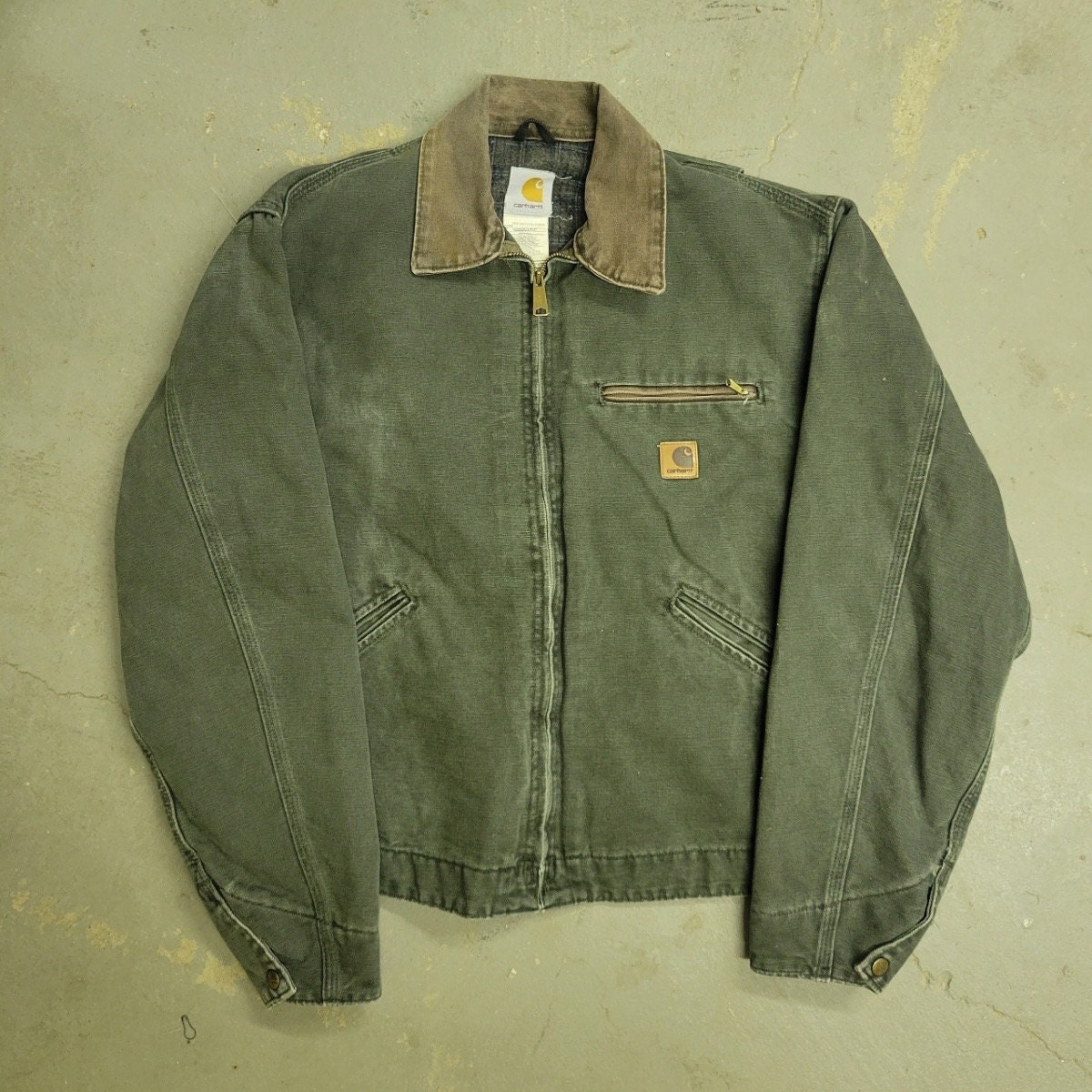 Vintage Moss Green Carhartt Detroit Jacket Large - Etsy Vintage Moss Green Carhartt Detroit Jacket Large - Etsy