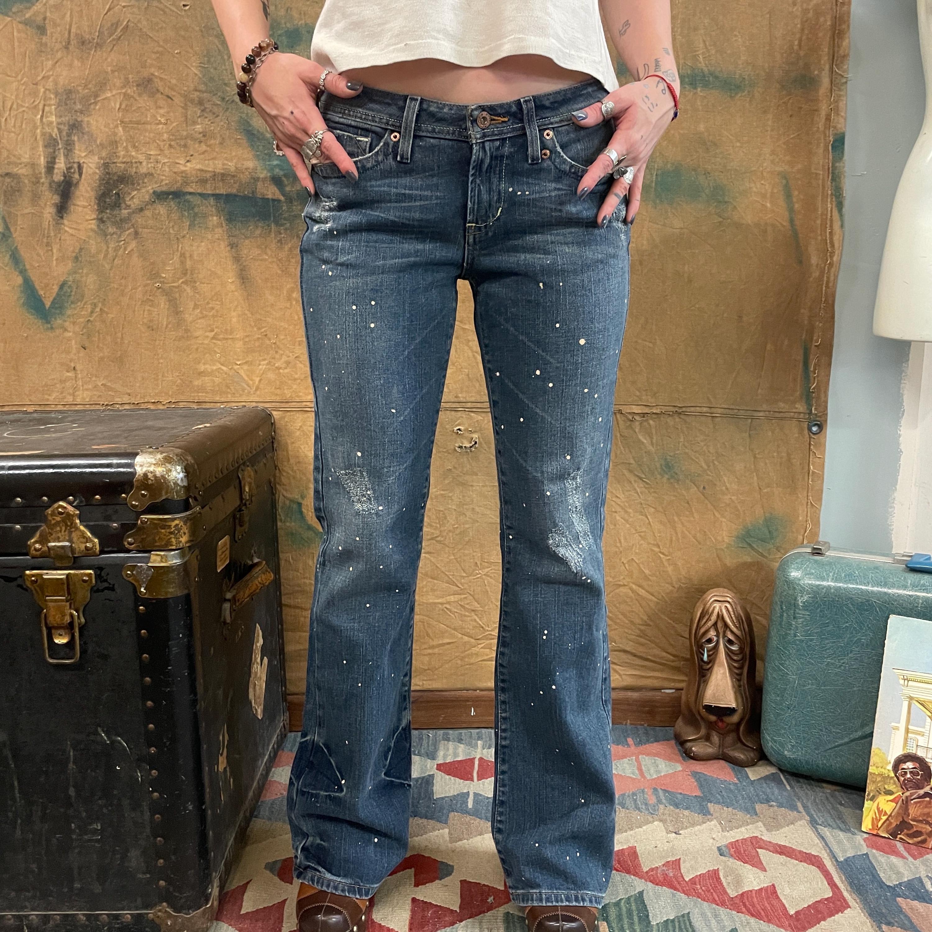 パンツ 2000's archive paint design denim pants il_fullxfull.6658633310_r7il.jpg