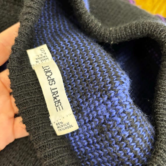 Vintage 80s ESPRIT Abstract Sweater: Oversized Pu… - image 5