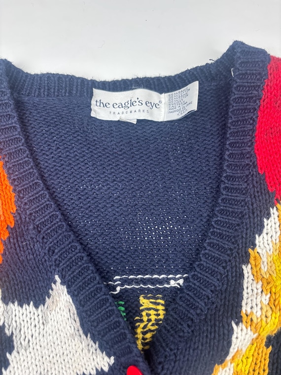 vtg LIFE SAVERS Cardigan, vtg Eagles Eye Hand Knit Candy Sweater View 5