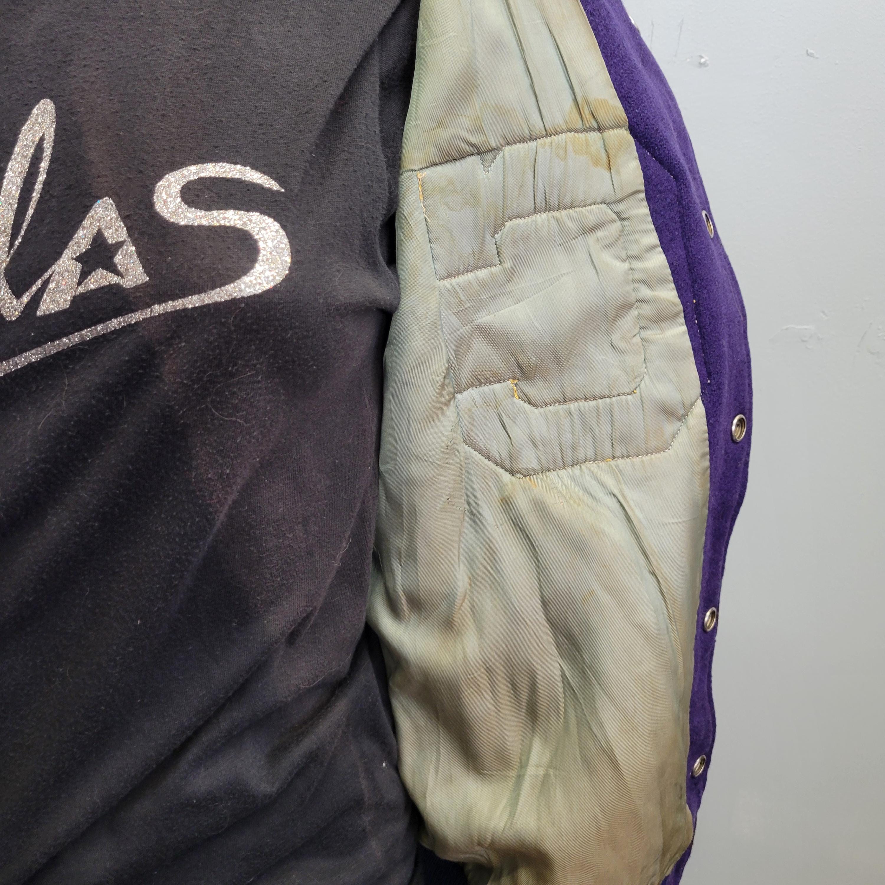 Vtg 1940s 50s Chainstitch BULLDOG JACKET : Vintage Purple Leather