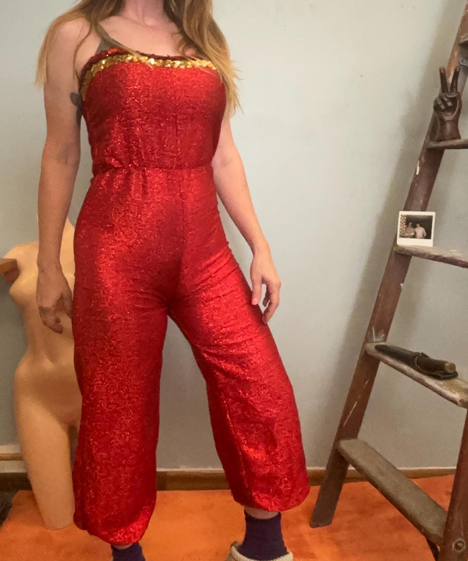 Britney Red Jumpsuit