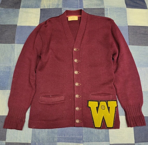 Vintage 40s 1950s Varsity Letter Jacket // Varsit… - image 1