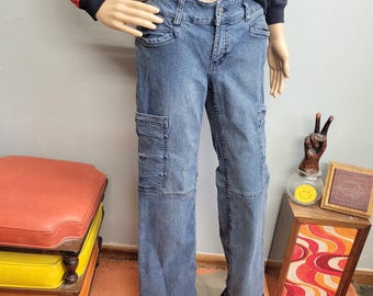 vtg 90s Tommy Hilfiger Low Rise Flare Jeans, Light Wash Baggy