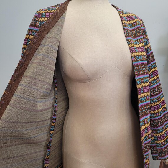 vtg 70s Psychedelic Print Blazer: Vintage Abstrac… - image 9