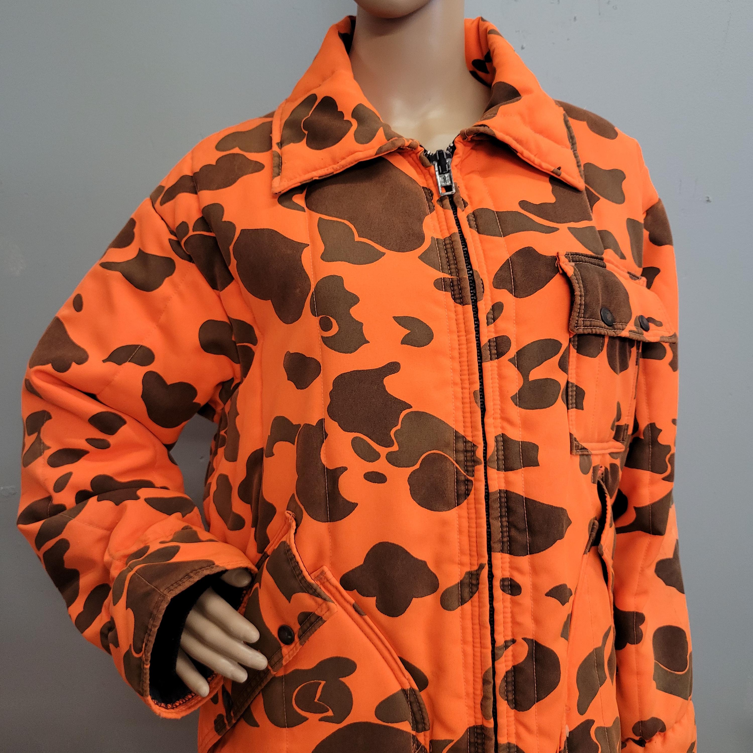 Vintage 80s Orange Camo Hunting Jacket: Chiller Killer, Made in