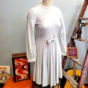 chinese dress ladies Black Disco Dress w/ Silver Sequins 1970s main image 0